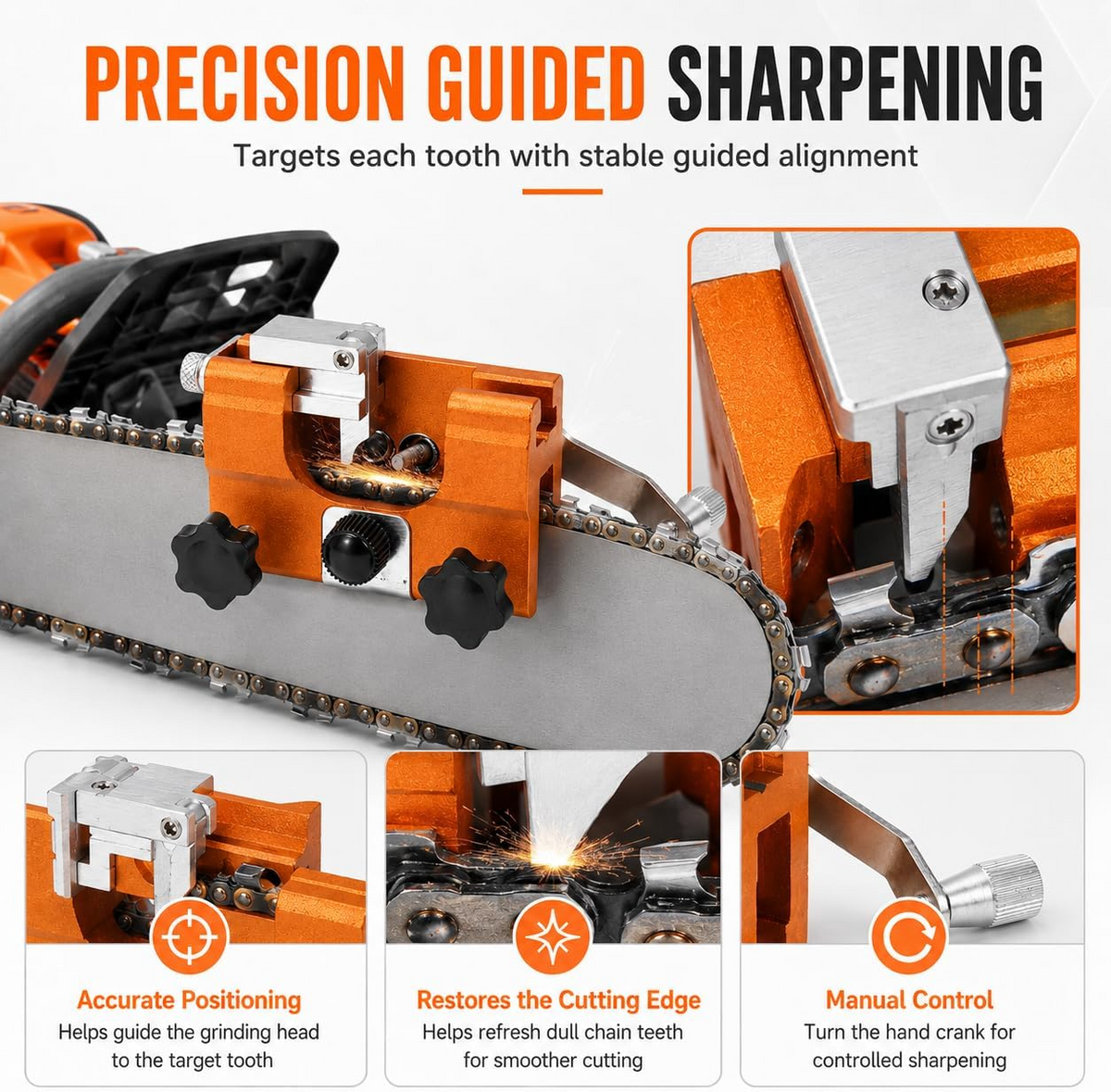 🔪Precision Chainsaw Sharpener-Restore Your Chainsaw's Cutting Power in Seconds