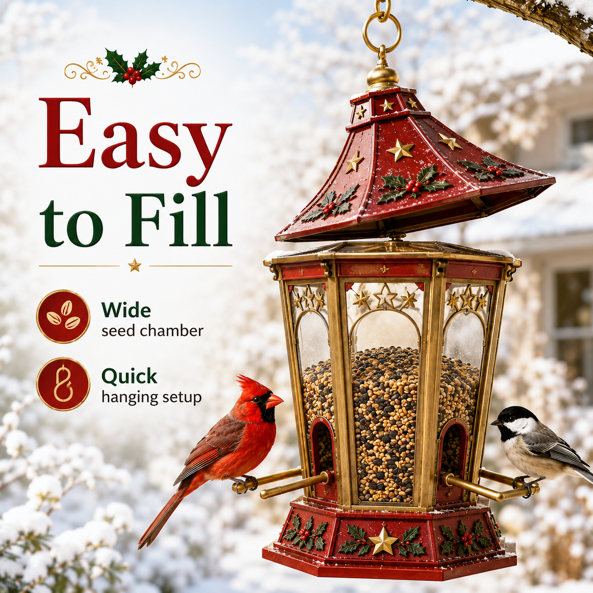 🎄 Christmas Bird Feeder Collection – Festive Garden Décor for Bird Lovers