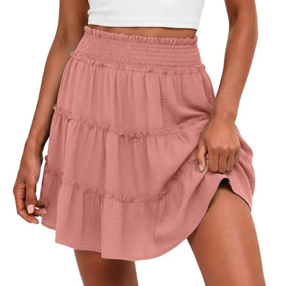 55K+ SOLD!✨🔥Women's Boho Floral Skorts, Flowy Tiered Ruffle Elastic-Waist Bottoms with Built-in Shorts and Pockets, Casual Style