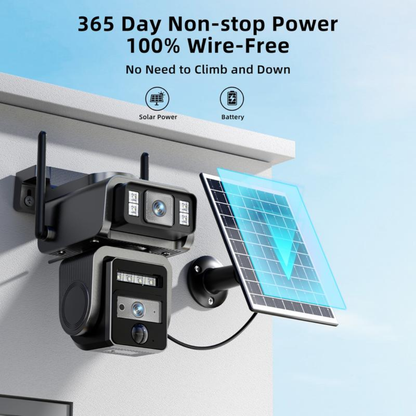 Solar-powered☀️ 360-degree🏡 WiFi📶 Security Camera👀
