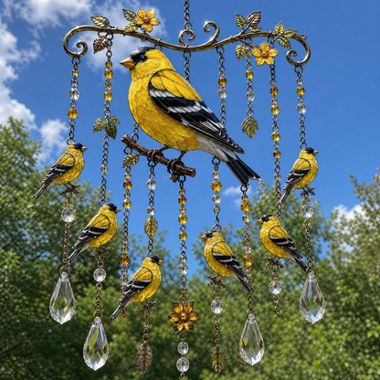 Graceful Hummingbird Crystal Wind Chime – Outdoor Garden Decor for Bird Lovers