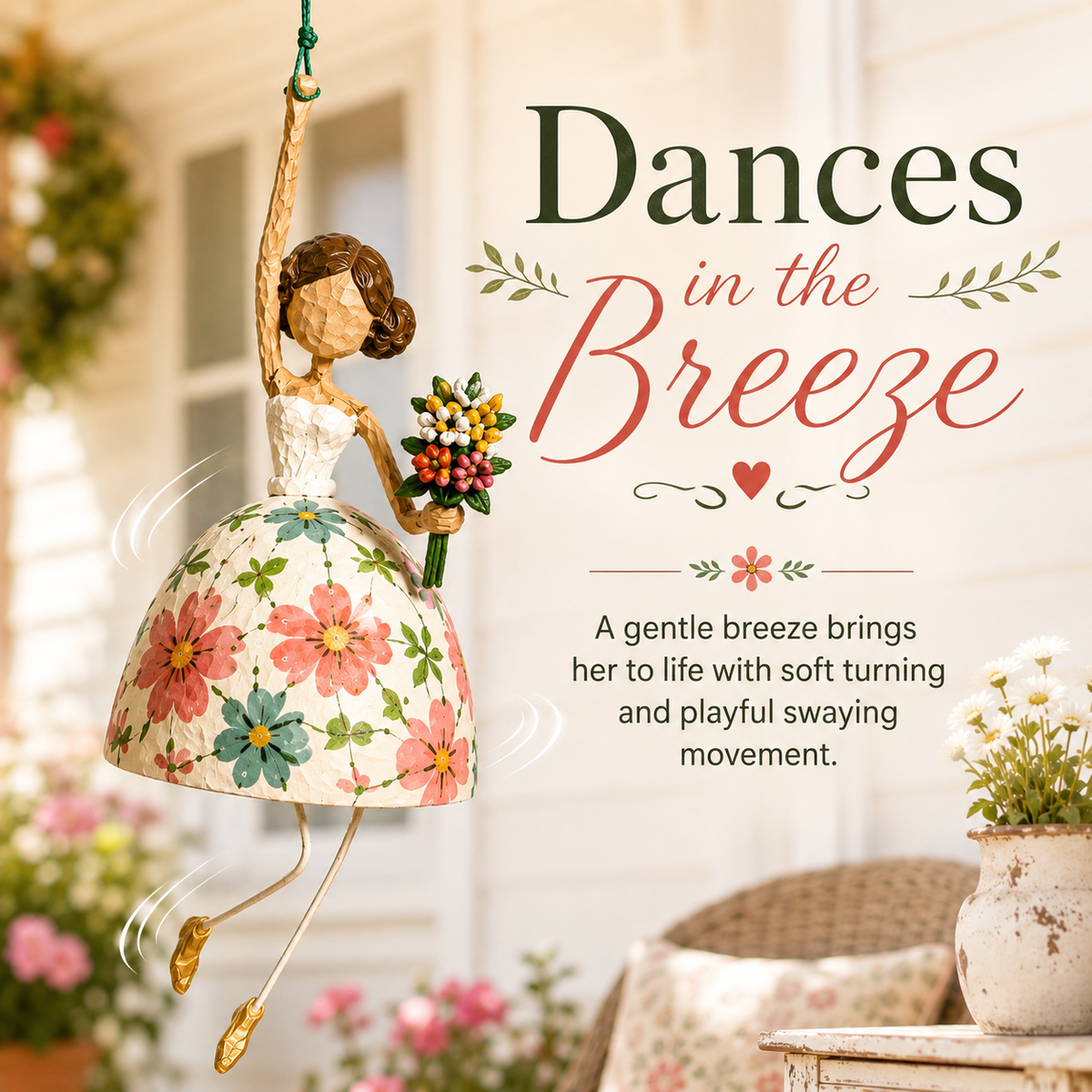 💃Whimsical Dancing Lady Hanging Ornament 🌸