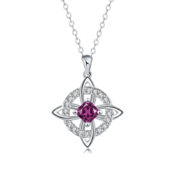 Mystical Birthstone Witches Knot Necklace – Natural Crystal🔮💞Protect Your Loved Ones