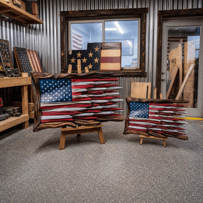 🎨🇺🇸 Handcrafted Wooden American Flag Wall Decor