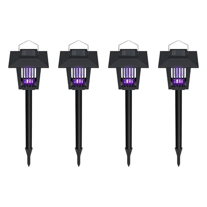 Eco-Friendly - 2-in-1 Flickering Flame - Solar Powered Mosquito Zapper & Garden Stake Light