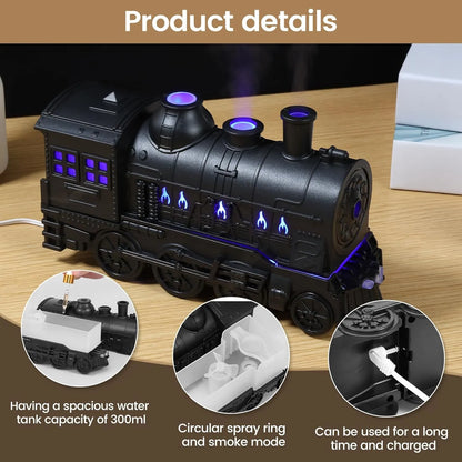 🔥Hot Sale 46% OFF🚂Retro Train Essential Oil Diffuser Humidifier