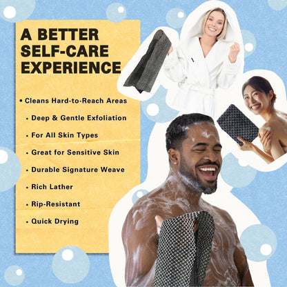 Tryzovira Exfoliating Antibacterial Shower Towel