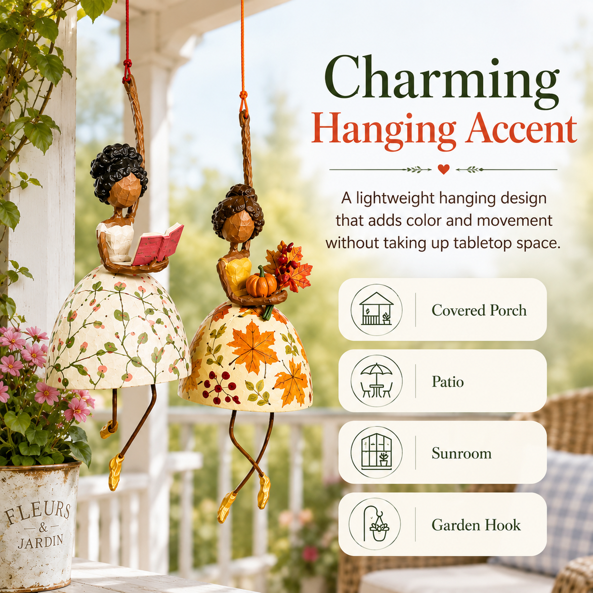 💃Whimsical Dancing Lady Hanging Ornament 🌸
