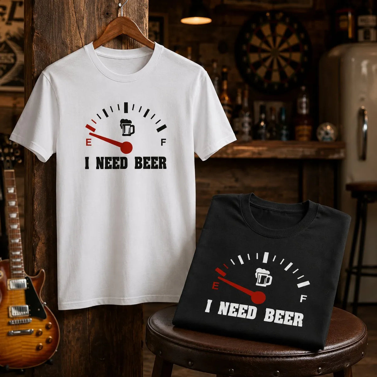 Funny men's T-shirt: "I Need Beer" – a special choice for beer lovers