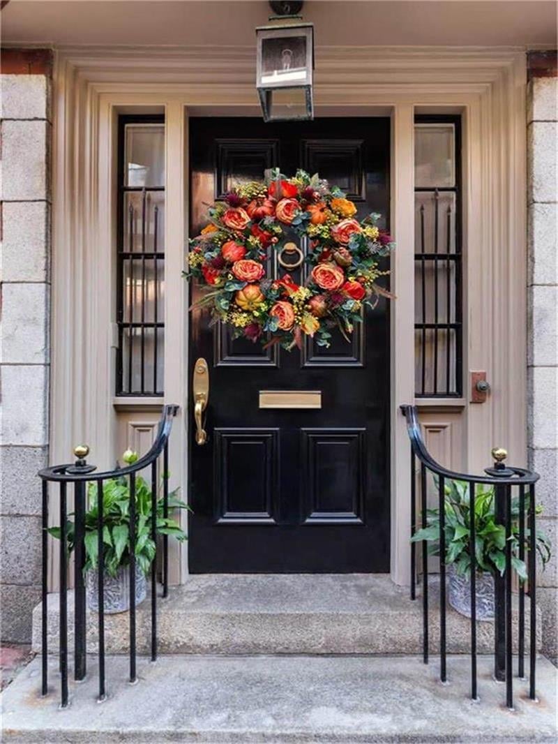 🍂 LAST DAY — 49% OFF FALL SALE! 💖 Handmade Fall Peony And Pumpkin Wreath - Year Round Wreath