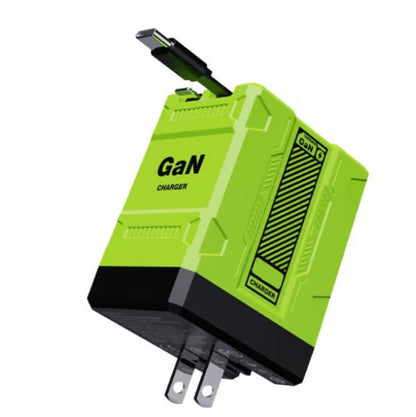 2-in-1 GaN Tryzovira 3.0  Charger with Retractable Cables