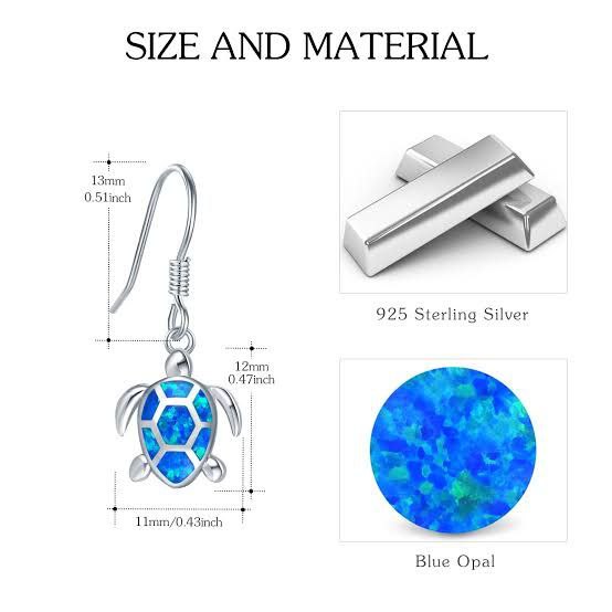 Opal Turtle Earrings - foto 6