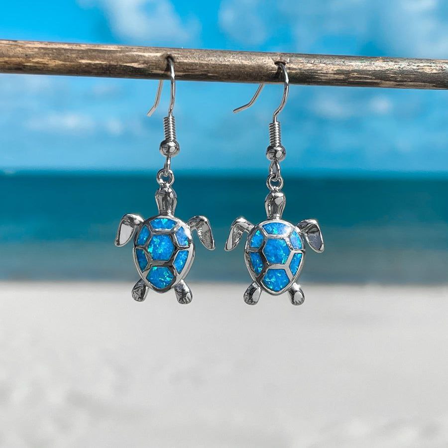 Opal Turtle Earrings - foto 3