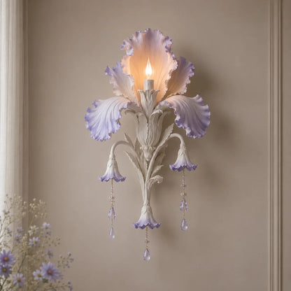 🕯️Enchanted Iris Bloom Wall Sconce