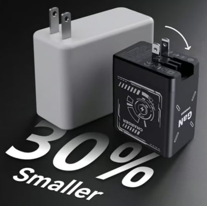 2-in-1 GaN Tryzovira 3.0  Charger with Retractable Cables