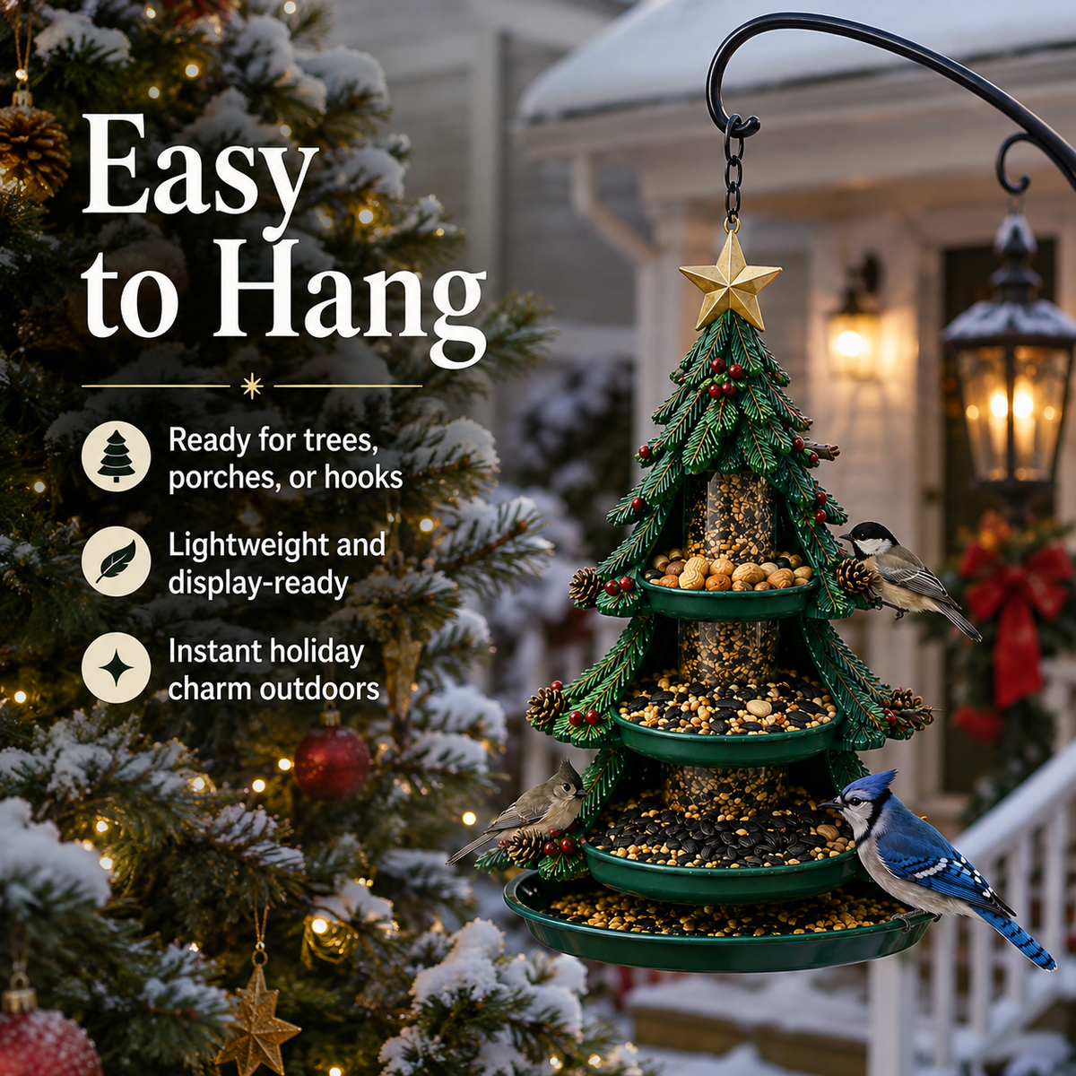 🎄 Christmas Bird Feeder Collection – Festive Garden Décor for Bird Lovers