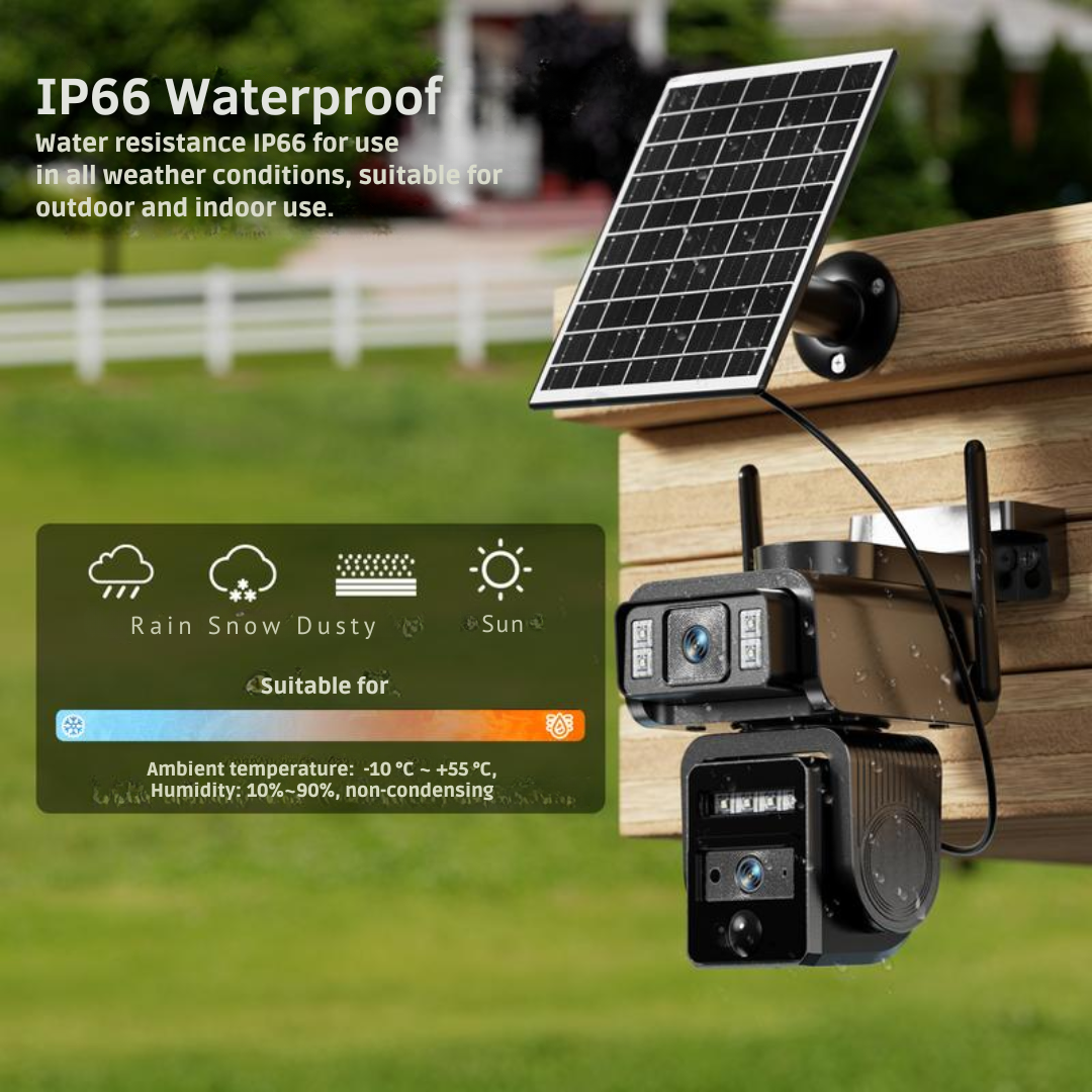 Solar-powered☀️ 360-degree🏡 WiFi📶 Security Camera👀