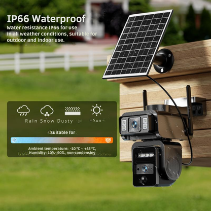 Solar-powered☀️ 360-degree🏡 WiFi📶 Security Camera👀