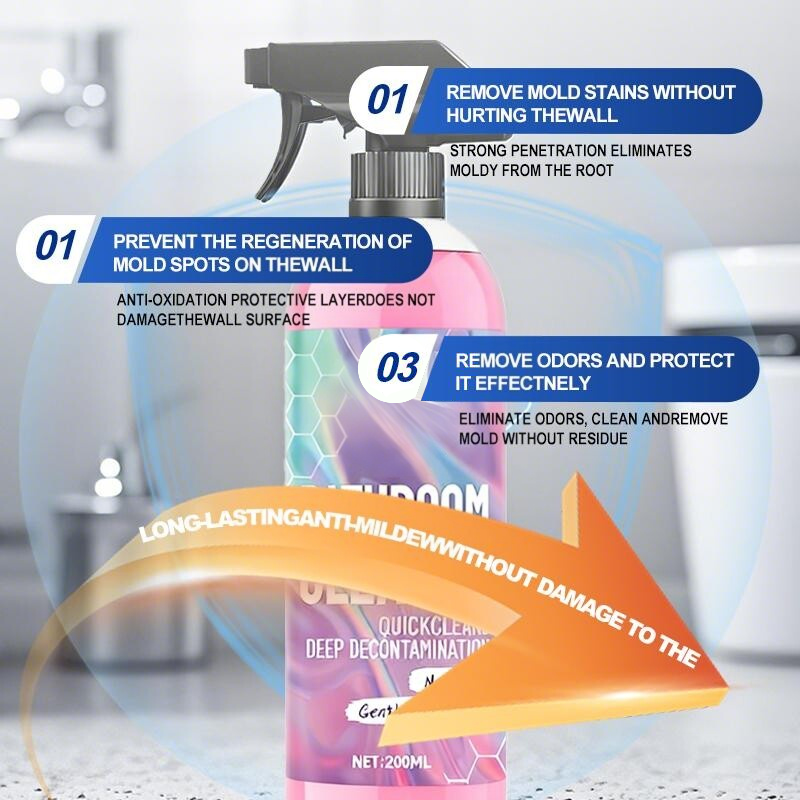 ✨✨ Bathroom Cleaner: Sparkle in Seconds, No Harsh Fume