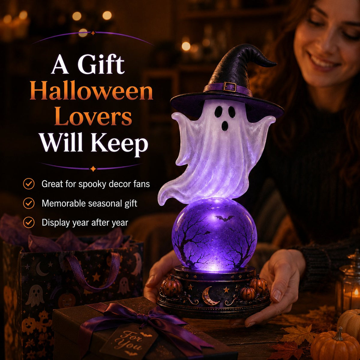 🔥 Today 49% OFF-👻 Halloween Crystal Ball Lamp🔮 The Perfect Halloween Decoration🎃