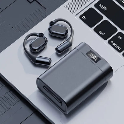 🎧 50% OFF NOW! 🎵 Open-Ear Wireless Earphones – Comfort Fit, Bluetooth 5.4 & LED Flashlight Case 🔦
