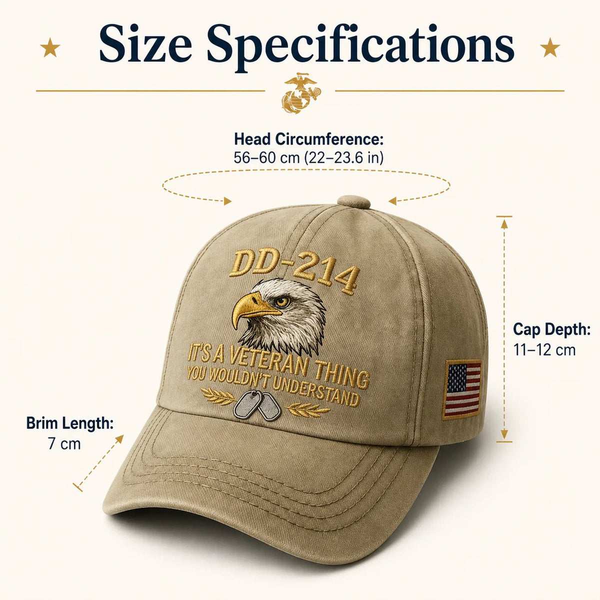 DD-214 Veteran 3D Embroidered Cap - "IT'S A VETERAN THING YOU WOULDN'T UNDERSTAND" 🎁 Free Honor Coin With Every Cap Purchase