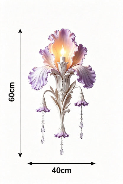 🕯️Enchanted Iris Bloom Wall Sconce