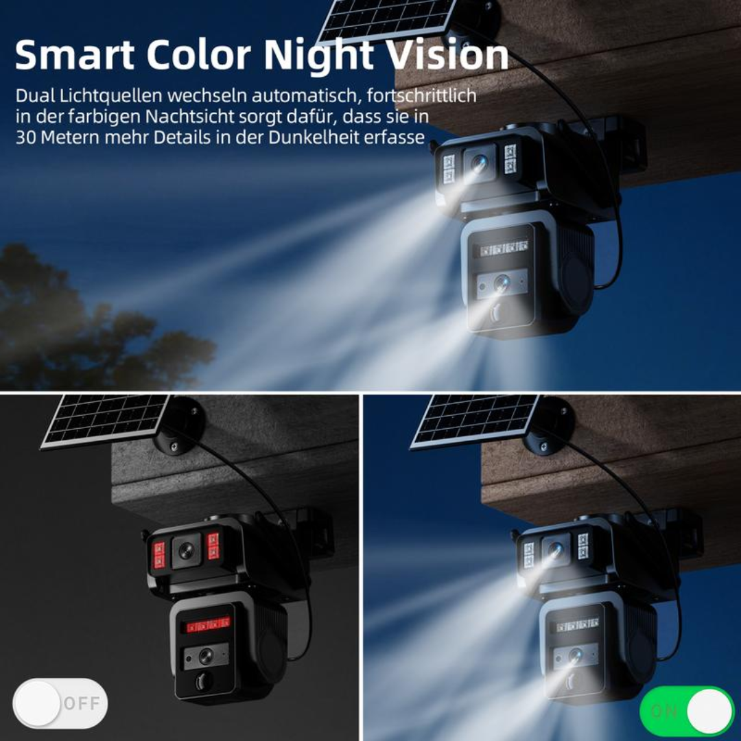 Solar-powered☀️ 360-degree🏡 WiFi📶 Security Camera👀