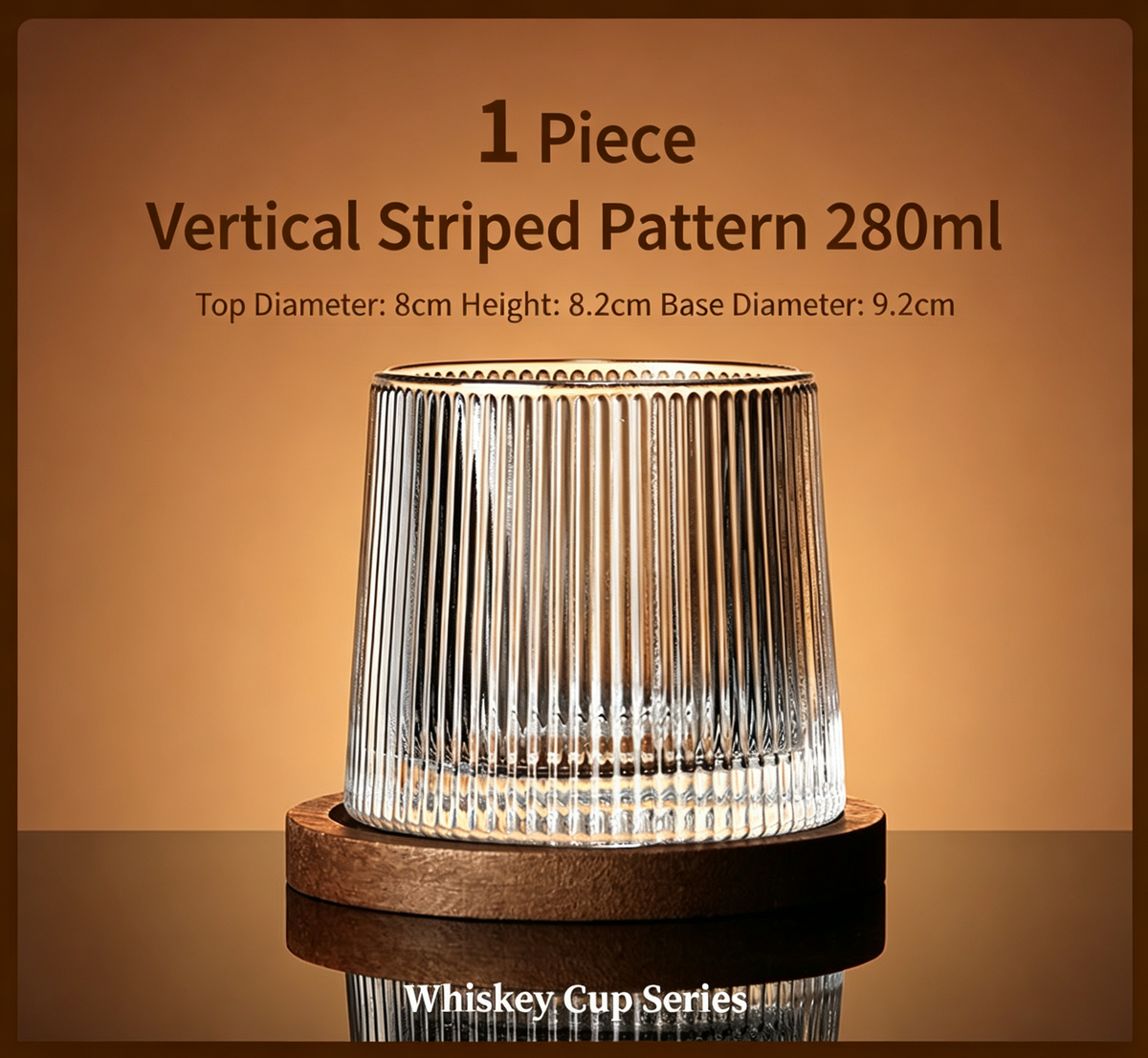 🍷Rotating Whiskey Glass with Wooden Base