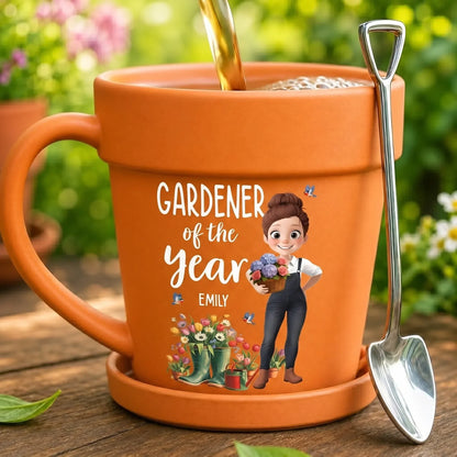🔥Custom Plant Pot Ceramic Mug - Personalized Garden Gifts For Gardeners - Garden Magic Maker - Flower Pot Mug