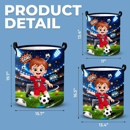 Custom Laundry Basket - Personalized Birthday Gifts For Kids - Goal Getter