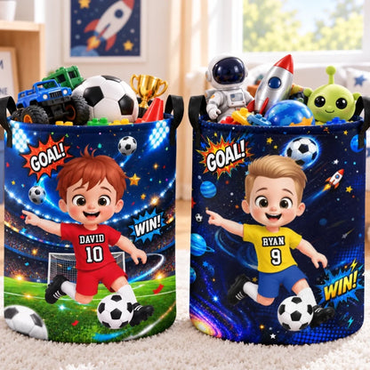Custom Laundry Basket - Personalized Birthday Gifts For Kids - Goal Getter