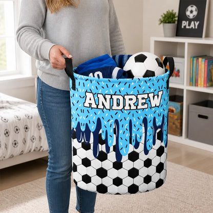 Custom Sport Laundry Basket - Personalized Birthday Gifts For Sports Fans, Sports Lovers, Kids - Play Like A Pro