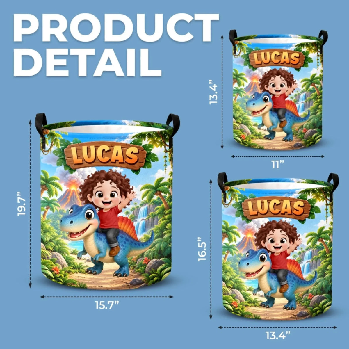 Custom Laundry Basket - Personalized Birthday Gifts For Kids - Fear The Roar