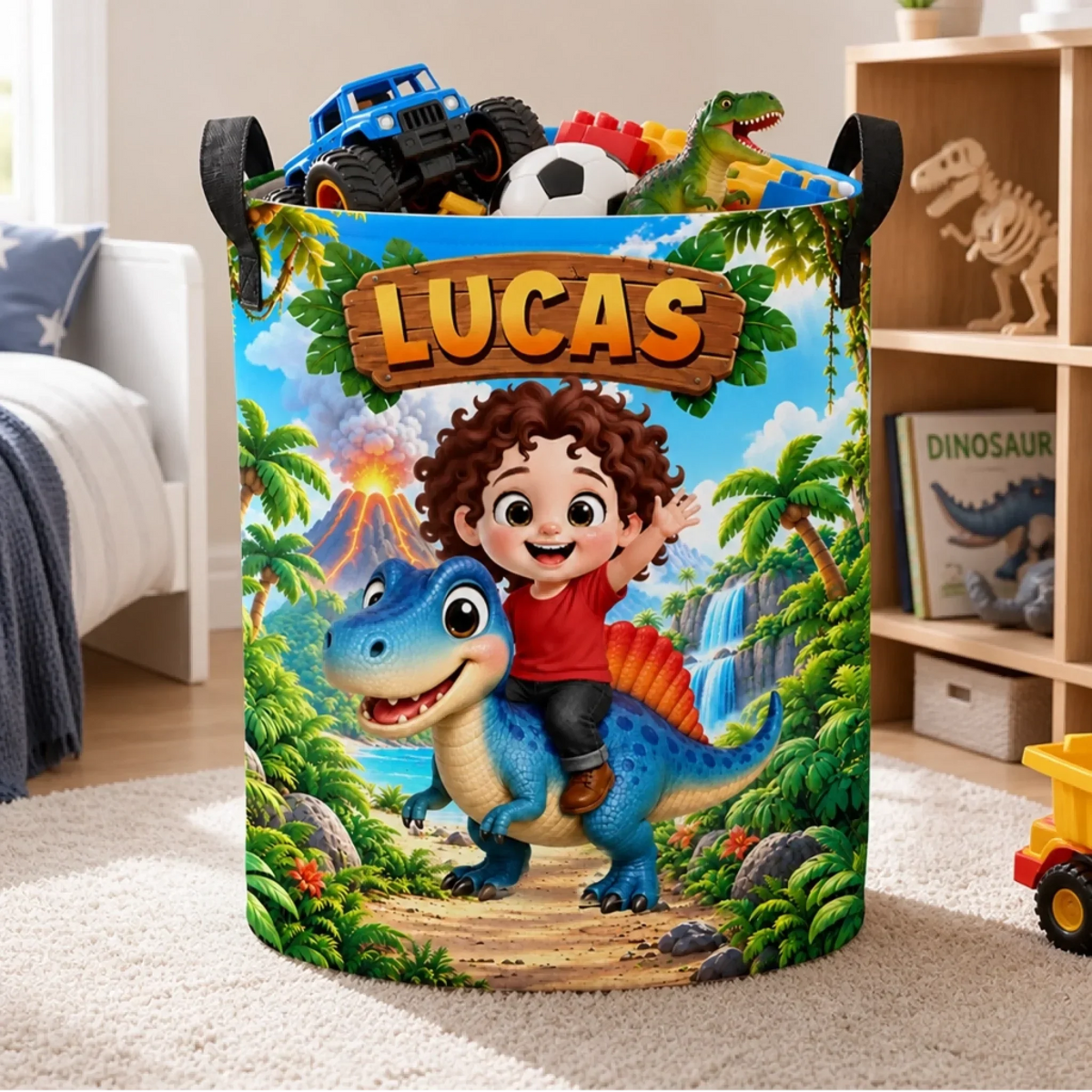 Custom Laundry Basket - Personalized Birthday Gifts For Kids - Fear The Roar