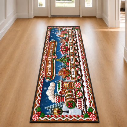 Custom Runner Rug - Personalized Christmas Birthday Gifts For Mom, Grandma - Grandma’s Holiday Squad