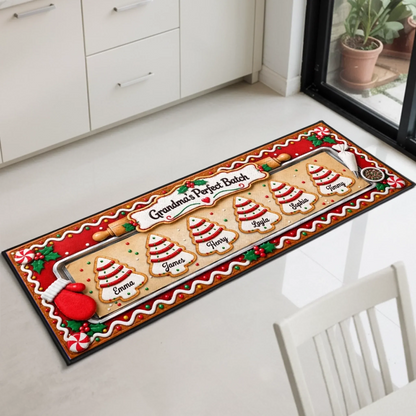 Custom Runner Rug - Personalized Christmas Birthday Gifts For Mom, Grandma - Grandma’s Merry Crew