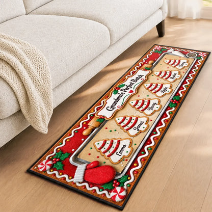 Custom Runner Rug - Personalized Christmas Birthday Gifts For Mom, Grandma - Grandma’s Merry Crew