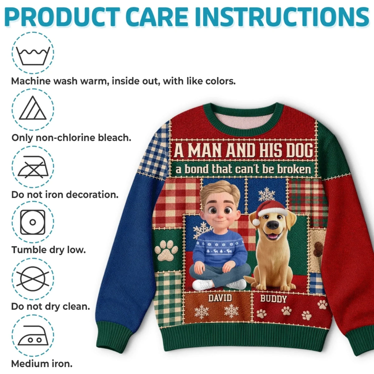 Custom Ugly Sweatshirt - Personalized Christmas Birthday Gifts For Dog Cat Lovers, Dog Dad And Mom, Cat Owners - Best Friend In Winter