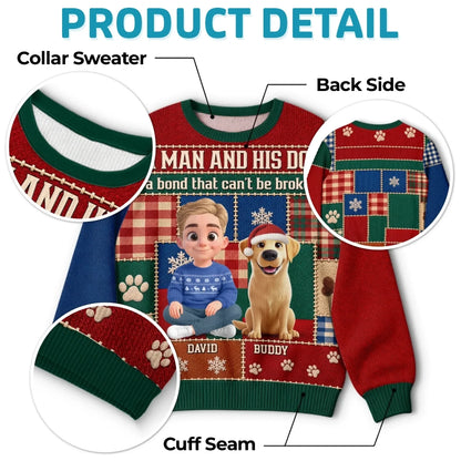 Custom Ugly Sweatshirt - Personalized Christmas Birthday Gifts For Dog Cat Lovers, Dog Dad And Mom, Cat Owners - Best Friend In Winter