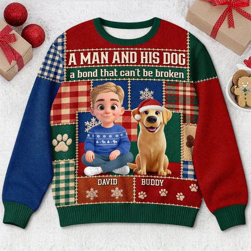 Custom Ugly Sweatshirt - Personalized Christmas Birthday Gifts For Dog Cat Lovers, Dog Dad And Mom, Cat Owners - Best Friend In Winter