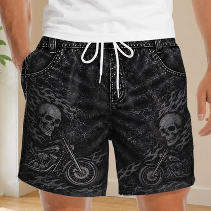 Custom Funny Patriotic Casual Shorts - Personalized Birthday Gifts For Husband, Son, Grandson, Brother, Grandpa, Dad, Yourself - Keep Cool And Ride On