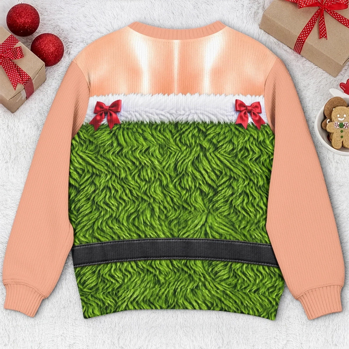 Custom Funny Ugly Sweatshirt - Personalized Christmas Birthday Gifts For Wife, Daughter, Besties, Sisters, Granddaughter, Grandma, Mom, Yourself - Serving Elf Glam