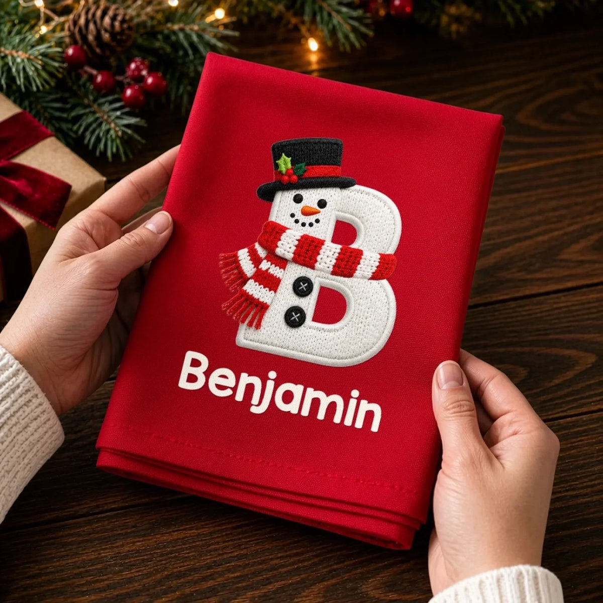 Custom Cotton Napkin - Personalized Christmas Birthday Gifts For Mom, Dad, Brother, Sister - Sweet Holiday Magic Starts Here