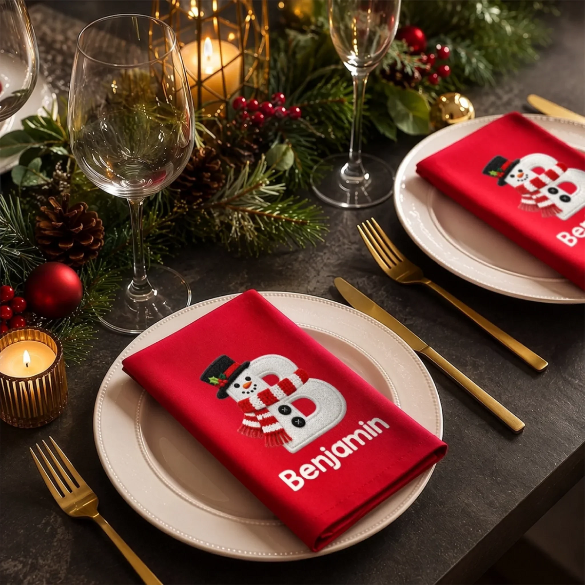 Custom Cotton Napkin - Personalized Christmas Birthday Gifts For Mom, Dad, Brother, Sister - Sweet Holiday Magic Starts Here