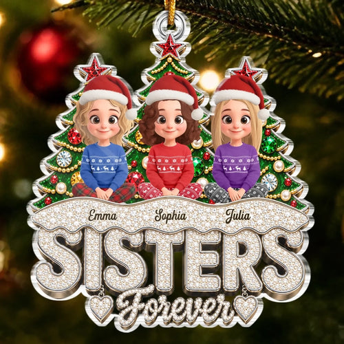 Custom Acrylic Ornament - Personalized Best Friend Christmas Birthday Gifts For Women, Besties, Sisters, BFF - Merry Times Together, Always