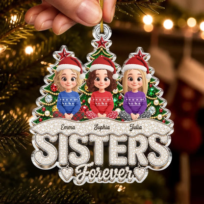Custom Acrylic Ornament - Personalized Best Friend Christmas Birthday Gifts For Women, Besties, Sisters, BFF - Merry Times Together, Always