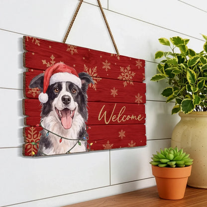 Custom Photo Wood Sign - Personalized Personalized Christmas Birthday Gifts For Dog Cat Lovers, Dog Dad And Mom, Cat Owners - Merry Tails Welcome You