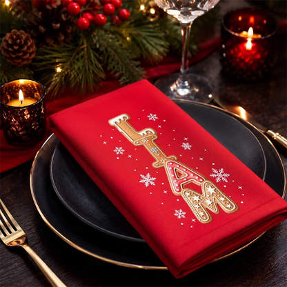 Custom Cotton Napkin - Personalized Christmas Birthday Gifts For Mom, Dad, Brother, Sister - Let The Holiday Magic Begin