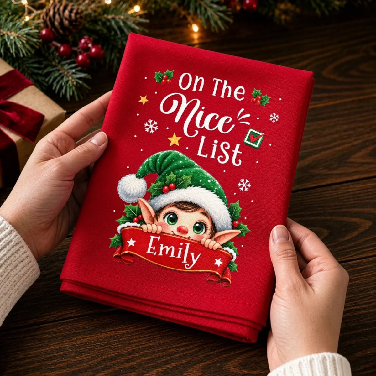 Custom Cotton Napkin - Personalized Christmas Birthday Gifts For Mom, Dad, Brother, Sister - Joy All Around
